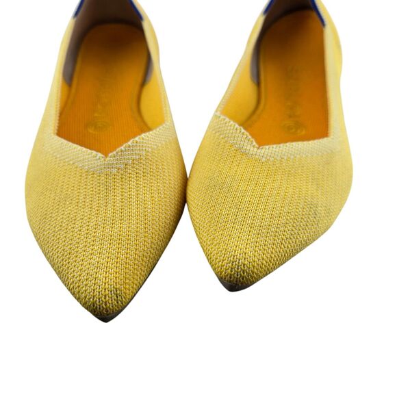 Rothy's The Point Ballet Flats Womens 8.5 Sunshine Yellow Pointed Toe Washable - Picture 3 of 11